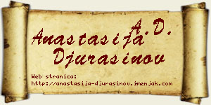 Anastasija Đurašinov vizit kartica